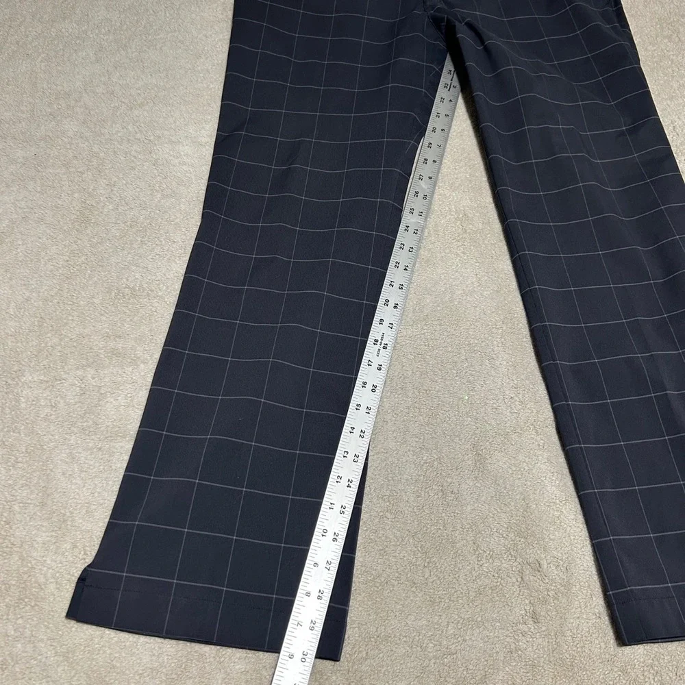 Nike Golf Pants Mens 36 30 Black Plaid Dri-FIT Tour Performance Windowpane